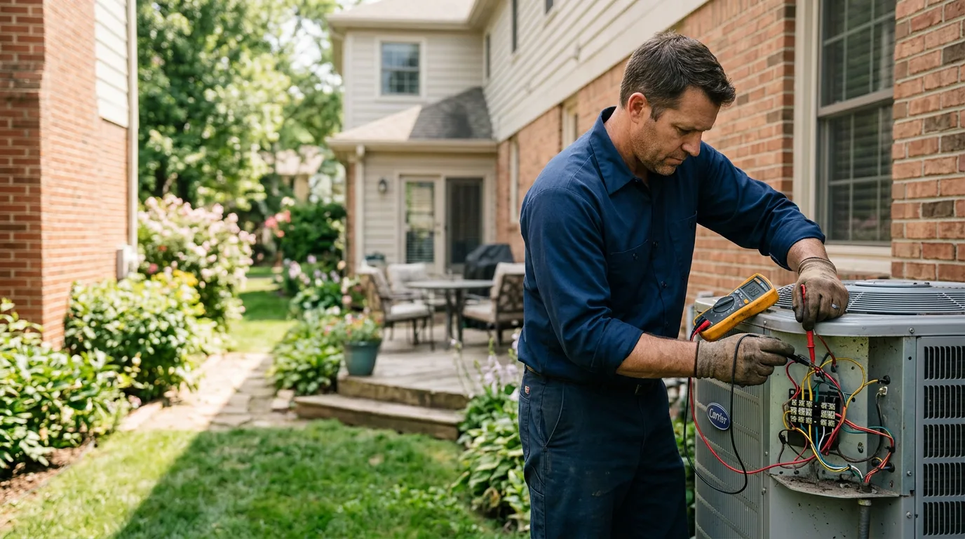 HVAC technician working near Wellington, FL